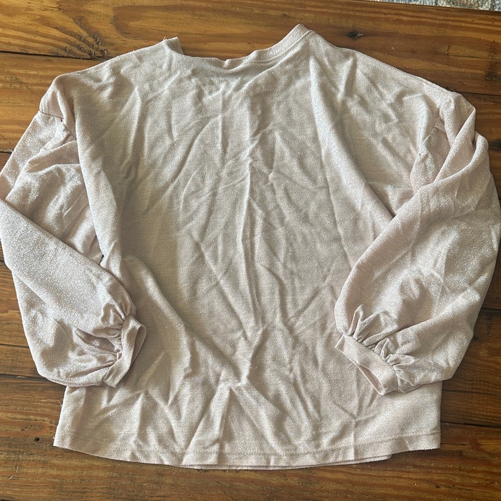 Hayden Shimmering Cream Top girls large